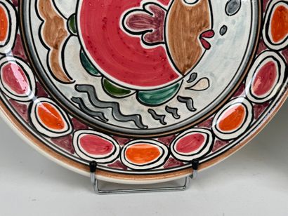Flavio TOSTO, 20th century.
Two polychrome...