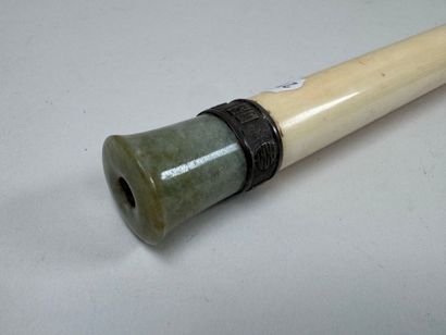 CHINA, 20th century.
Opium pipe in chased...