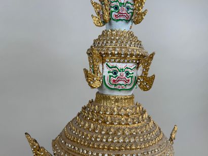 THAILAND, 20th century.
Polychrome wood mask...