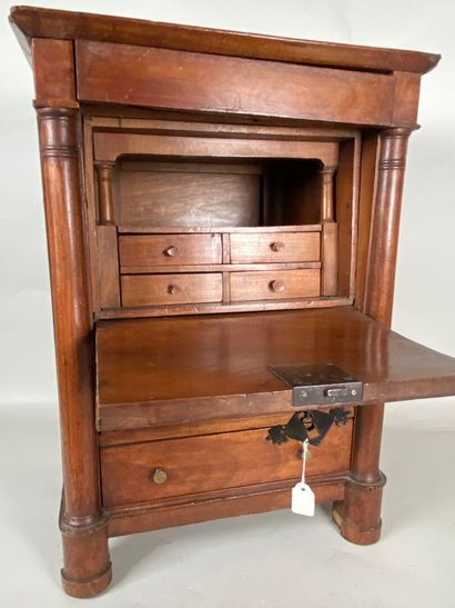 Empire style natural wood writing desk with...