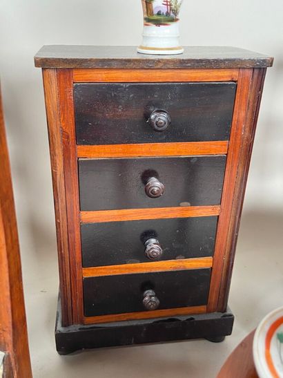 Miscellaneous furniture: three-drawer chest,...