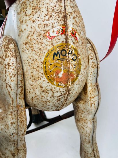 Articulated polychrome sheet metal horse...