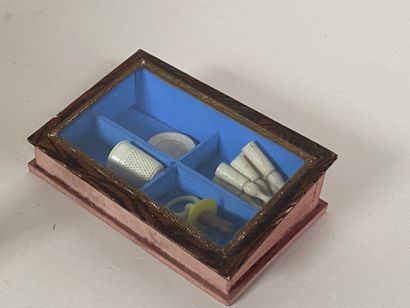 Small fashion doll travel box with domed...