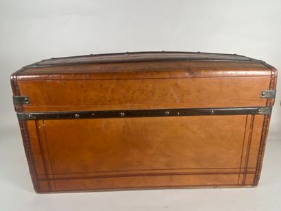 Fashion doll travel trunk with domed lid,...