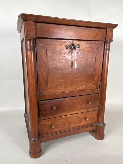 Empire style natural wood writing desk with...