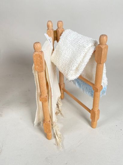 Toilet table with marble top in bamboo-turned...