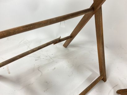 Small reproduction of a school desk in varnished...