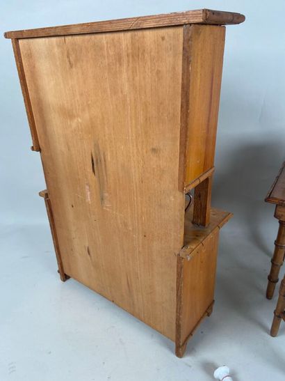 Two-body sideboard in bamboo-turned wood,...