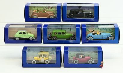 Collection Tintin en voitures 7 models mint...