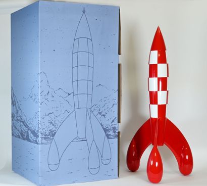 Moulinsart, large moon rocket in resin and...