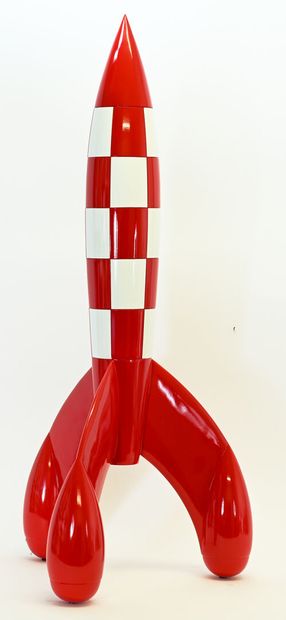 Moulinsart, large moon rocket in resin and...