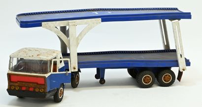 Joustra, blue and white Bernard car transporter...