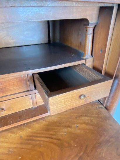 Empire style natural wood writing desk with...