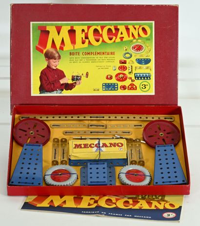 MECCANO, 3 red boxes, good condition, uncontrolled...