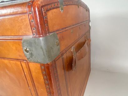 Fashion doll travel trunk with domed lid,...