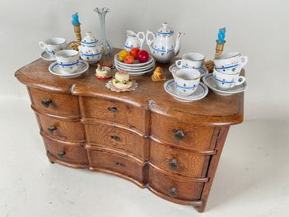 Natural wood chest of drawers, Northern European...