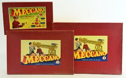 MECCANO, 3 red boxes, good condition, uncontrolled...