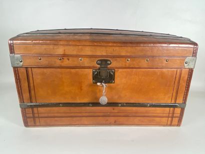 Fashion doll travel trunk with domed lid,...