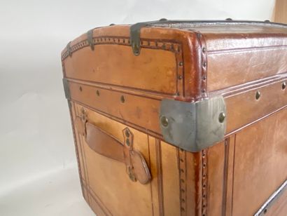 Fashion doll travel trunk with domed lid,...
