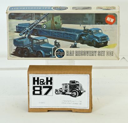 Two 1/87th scale plastic truck models, to...