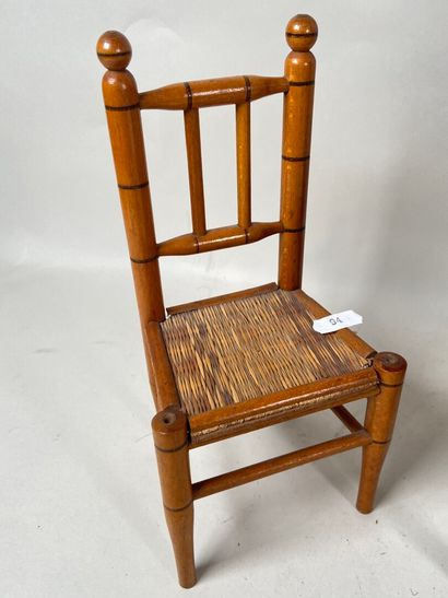 Toilet table with marble top in bamboo-turned...