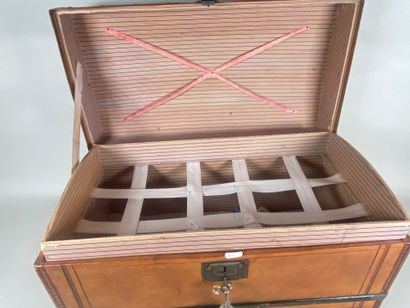 Fashion doll travel trunk with domed lid,...