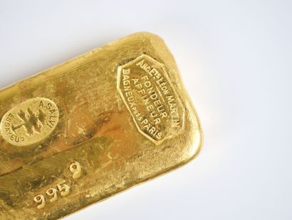 Lingot en or jaune d'1 kg (995,9 g), numéroté...