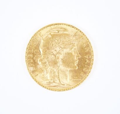 Pièce de 20 francs en or, Marianne, 1906...