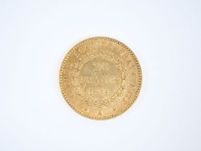 Pièce de 20 francs en or, Génie, 1875 A.