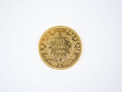 Pièce de 20 francs en or, Napoléon III tête...