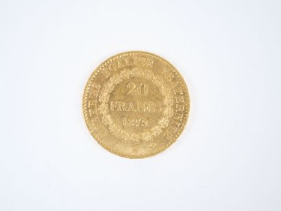 Pièce de 20 francs en or, Génie, 1879 A.