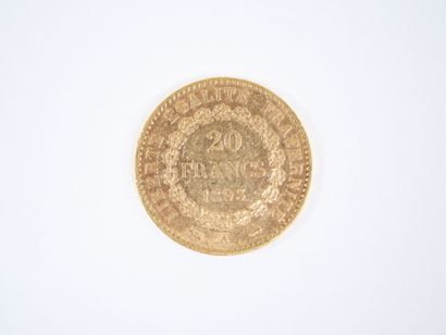 Pièce de 20 francs en or, Génie, 1893 A.