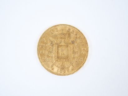 Pièce de 20 francs en or, Napoléon III tête...