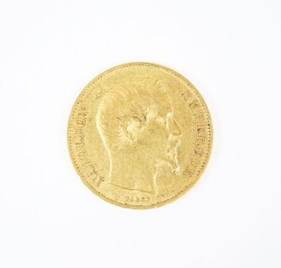 Pièce de 20 francs en or, Napoléon III tête...