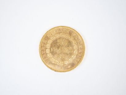 Pièce de 20 francs en or, Génie, 1898 A.
