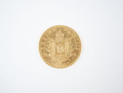 Pièce de 20 francs en or, Napoléon III tête...