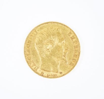 Pièce de 20 francs en or, Napoléon III tête...
