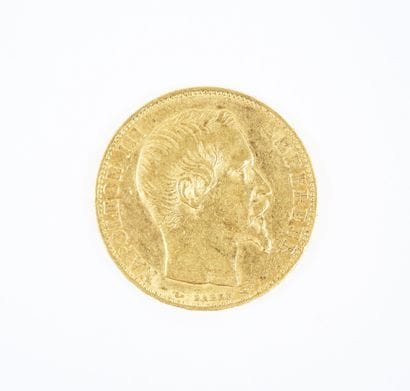 Pièce de 20 francs en or, Napoléon III tête...