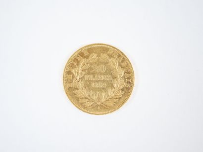 Pièce de 20 francs en or, Napoléon III tête...