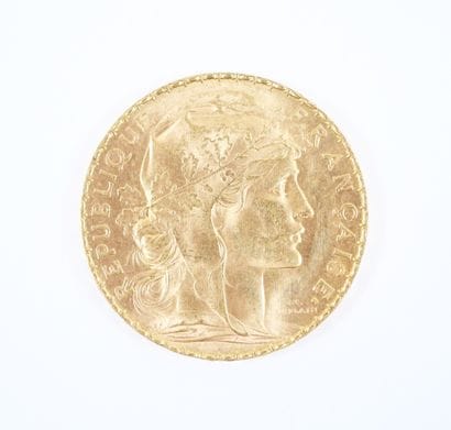 Pièce de 20 francs en or, Marianne, 1914...