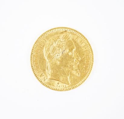 Pièce de 20 francs en or, Napoléon III tête...
