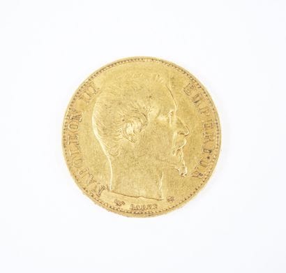 Pièce de 20 francs en or, Napoléon III tête...