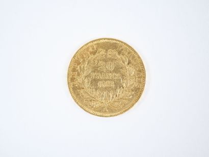 Pièce de 20 francs en or, Napoléon III tête...