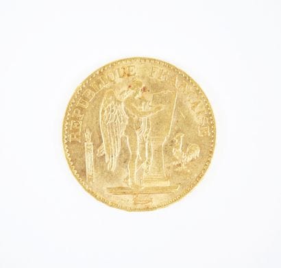 Pièce de 20 francs en or, Génie, 1877 A.