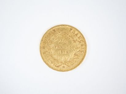 Pièce de 20 francs en or, Napoléon III tête...
