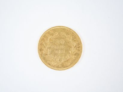 Pièce de 20 francs en or, Napoléon III tête...