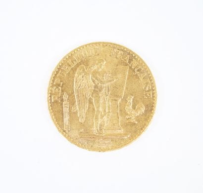 Pièce de 20 francs en or, Génie, 1879 A.