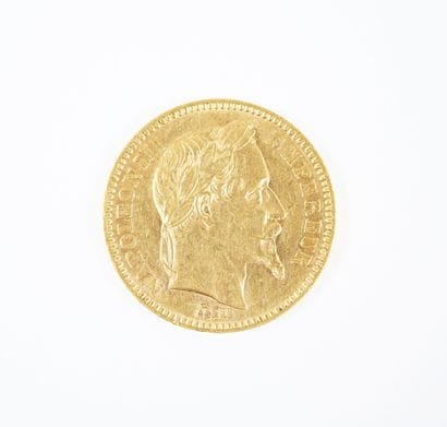 Pièce de 20 francs en or, Napoléon III tête...