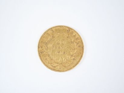 Pièce de 20 francs en or, Napoléon III tête...