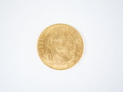 Pièce de 20 francs en or, Marianne, 1906...